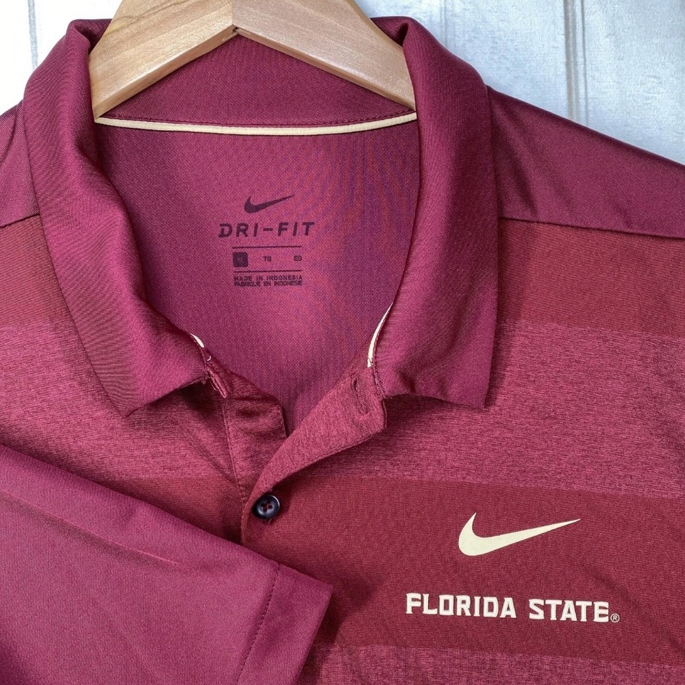 Florida State Seminoles Shirt Mens XL Red NCAA Football Nike Dri-FIT Polo Top
